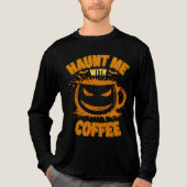 Haunt Me With Coffee Jack-O’-Lantern Halloween Tri-Blend Shirt (Vorderseite)