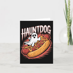 Hauntdog Lustiger Geist Hot Dog Halloween Kostüm Karte