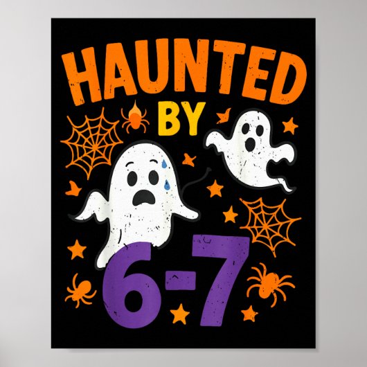 Haunted 67 Ghost Math Teacher Halloween Costume Ma Poster (Vorne)