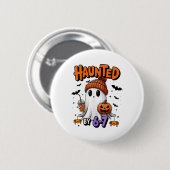 Haunted 67 Meme Six Seven 6-7 Funny Internet Joke  Button (Vorne & Hinten)