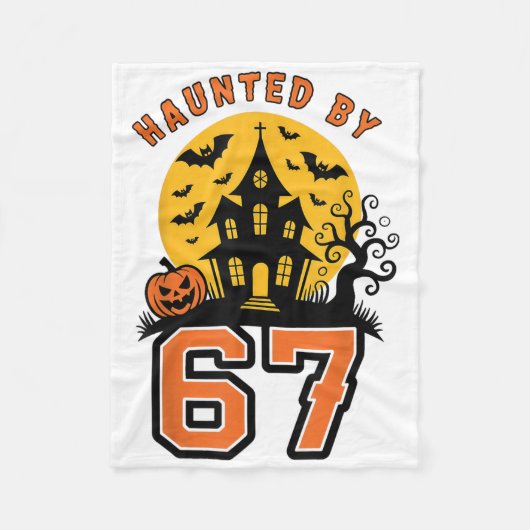 Haunted 67 Meme Six Seven 6-7 Funny Internet Joke  Fleecedecke (Vorderseite)