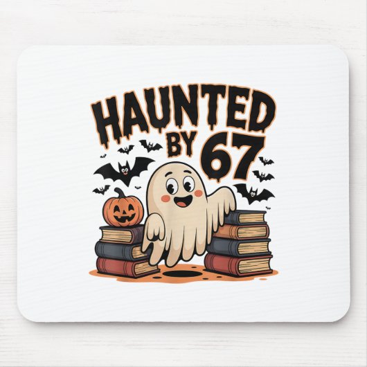 Haunted 67 Meme Six Seven 6-7 Funny Internet Joke  Mousepad (Vorne)