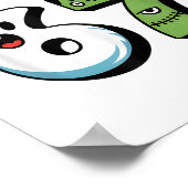 Haunted 67 Meme Six Seven 6-7 Funny Internet Joke  Poster (Ecke)