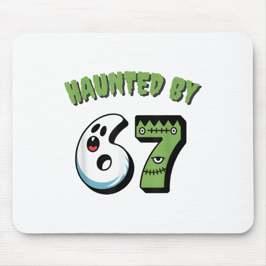 Haunted 67 Meme Six Seven 6-7 Lustiger Internet-Wi Mousepad (Vorne)