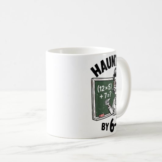 Haunted 67 Skeleton Math Teacher Halloween Costume Kaffeetasse (VorderseiteRechts)