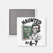 Haunted 67 Skeleton Math Teacher Halloween Costume Magnet (Vorderseite/Rückseite)