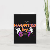 Haunted By 67 Funny 67 Halloween Costume Karte (Vorderseite)