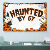 Haunted by 67 Funny Ghost And Pumpkin Halloween Banner (Messe)