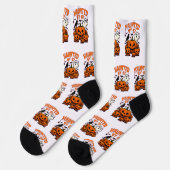 Haunted by 67 Funny Ghost And Pumpkin Halloween Socken (Linkes Detail)