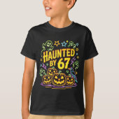 Haunted By 67 Funny Ghost And Pumpkin Halloween  T-Shirt (Vorderseite)