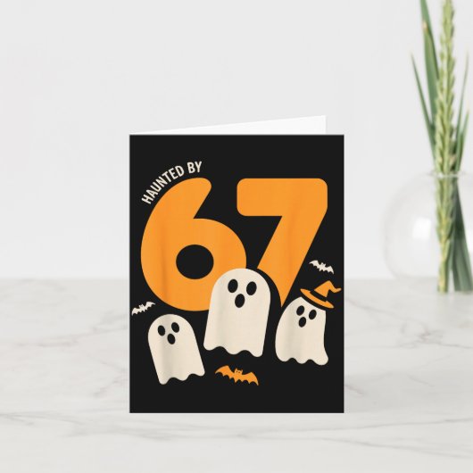 Haunted By 67 Funny Halloween Meme Design  Karte (Vorderseite)