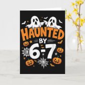 Haunted By 67 Funny Pumpkin And Ghost Halloween Co Karte (Gelbe Blume)