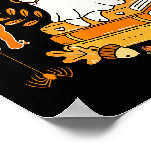 Haunted By 67 Funny Reading Ghost And Pumpkin Hall Poster (Ecke)