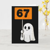 Haunted By 67 – Funny Six Seven Meme 6 7 Halloween Karte (Gelbe Blume)