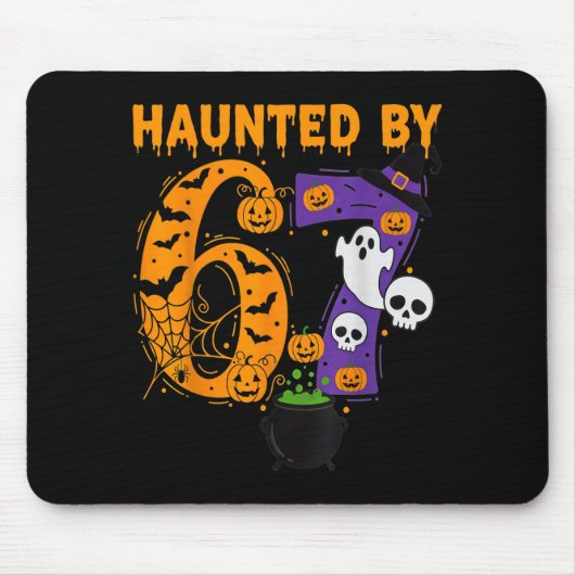 Haunted By 67 – Funny Six Seven Meme 6 7 Halloween Mousepad (Vorne)