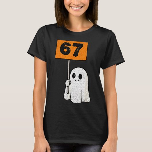 Haunted By 67 – Funny Six Seven Meme 6 7 Halloween T-Shirt (Vorderseite)