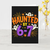Haunted By 67 Funny Six Seven Meme Soky Ghost Hall Karte (Gelbe Blume)