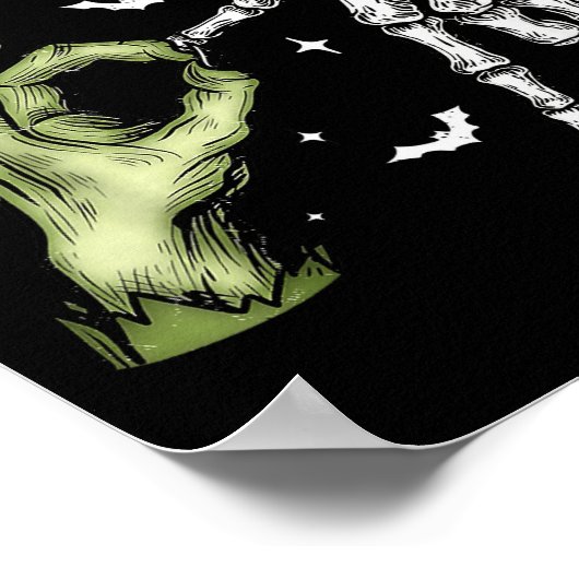 Haunted By 67 – Funny Skeleton Hands Halloween Cos Poster (Ecke)