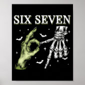 Haunted By 67 – Funny Skeleton Hands Halloween Cos Poster (Vorne)