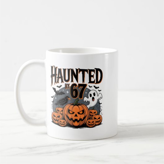 Haunted By 67 Ghosts And Pumpkins  Kaffeetasse (Links)