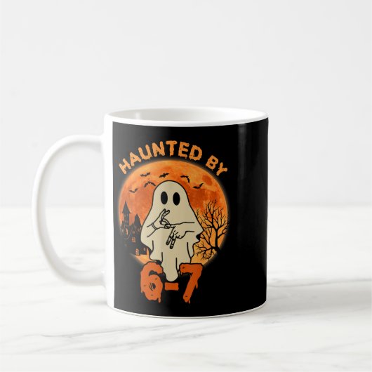 Haunted By 67 Halloween Ghost Six Seven Gen Alpha  Kaffeetasse (Links)