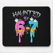 Haunted By 67 Ice Cream Drip Funny Six Seven Meme  Mousepad (Vorne)