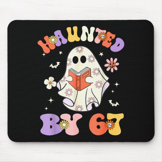 Haunted By 67 Meme Funny Six Seven 6 7 Halloween T Mousepad (Vorne)