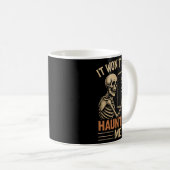 Haunted By 67 Skeleton Math Teacher Student Hallow Kaffeetasse (VorderseiteRechts)