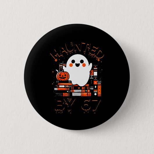 Haunted By 67 - Teacher Boo Ghost Pumpkin Hallowee Button (Vorderseite)
