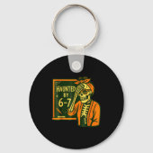 Haunted By 6 7 Funny Teacher 67 Halloween Skeleton Schlüsselanhänger (Vorderseite)