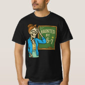 Haunted by 6-7 Funny Teacher 67 Halloween Skeleton T-Shirt (Vorderseite)