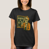 Haunted By 6-7 Funny Teacher 67 Halloween Skeleton T-Shirt (Vorderseite)