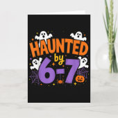 Haunted By 6-7 Halloween Ghosts And Sders Design Karte (Vorderseite)