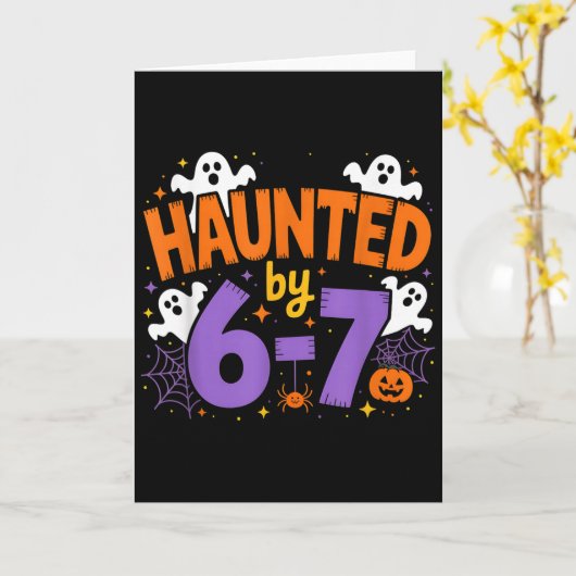 Haunted By 6-7 Halloween Ghosts And Sders Design Karte (Gelbe Blume)