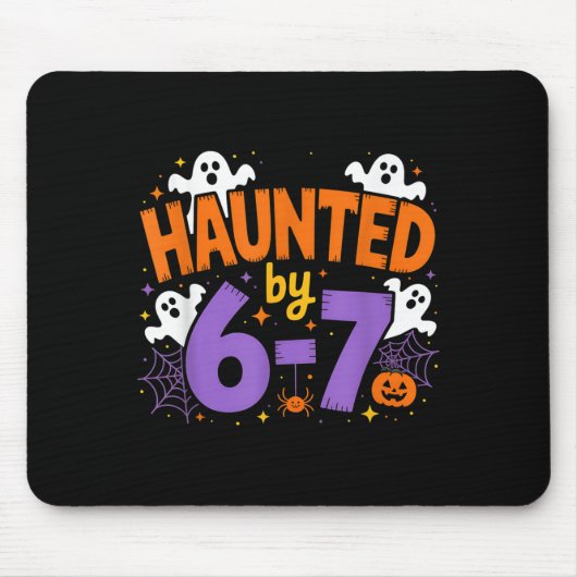 Haunted By 6-7 Halloween Ghosts And Sders Design  Mousepad (Vorne)
