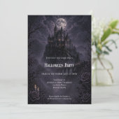 Haunted Castle Halloween Party invitation Einladung (Stehend Vorderseite)