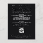 Haunted Castle Halloween Wedding Couple Begleitkarte (Rückseite)