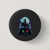 Haunted Castle Horror Gamer Design Button (Vorderseite)