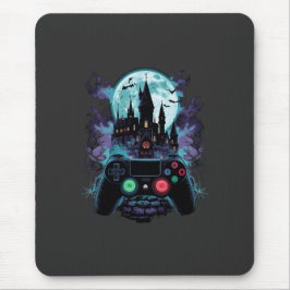 Haunted Castle Horror Gamer Design Mousepad
