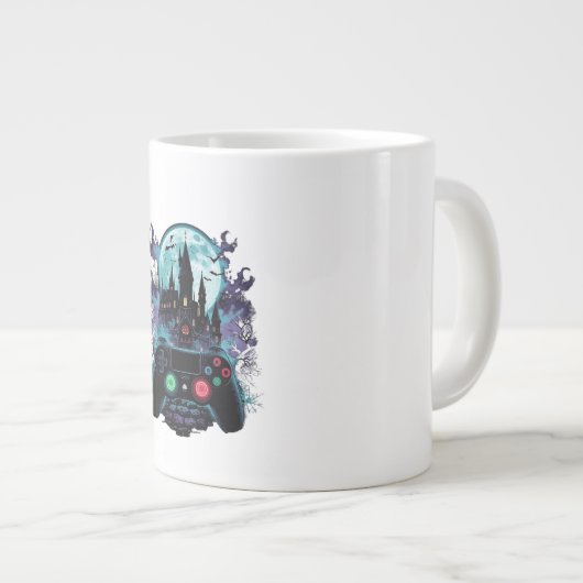 Haunted Castle Horror Gamer Design Mug Jumbo-Tasse (Vorderseite Rechts)