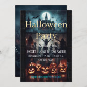 Haunted Castle Spooky Party Invitation Einladung (Vorne/Hinten)
