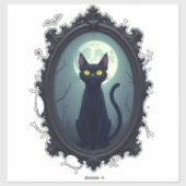 Haunted Cat Mirror Aufkleber (Blatt)