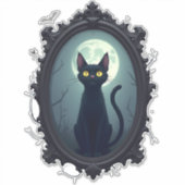 Haunted Cat Mirror Aufkleber (Vorderseite)