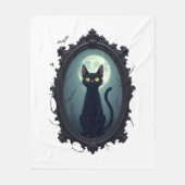 Haunted Cat Mirror Fleecedecke (Vorderseite)