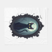Haunted Cat Mirror Fleecedecke (Vorderseite (Horizontal))