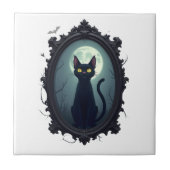 Haunted Cat Mirror Fliese (Vorderseite)