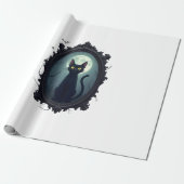 Haunted Cat Mirror Geschenkpapier (Ungerollt)