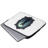 Haunted Cat Mirror Laptopschutzhülle (Vorne Knopf)