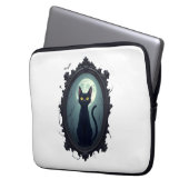 Haunted Cat Mirror Laptopschutzhülle (Vorderseite Links)