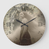 Haunted Elegance Wall Clock Große Wanduhr (Vorderseite)